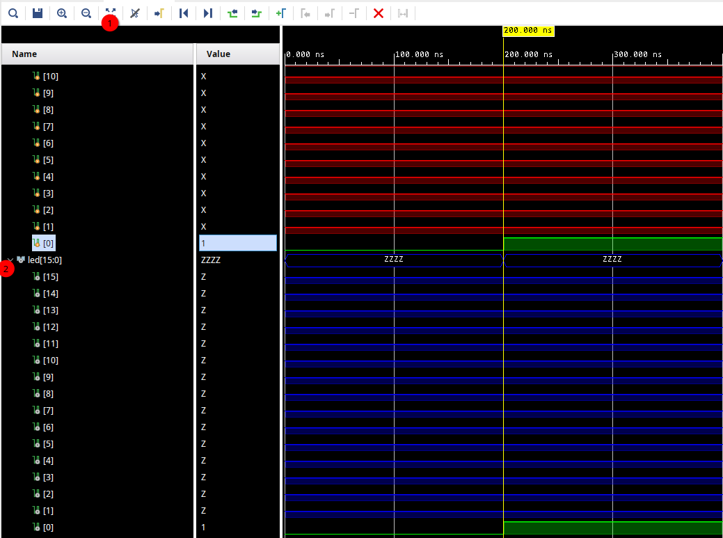 Simulation output